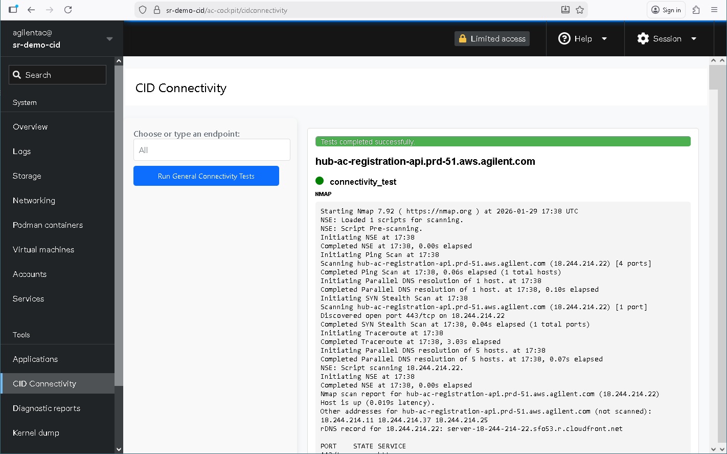 CID Connectivity Tester