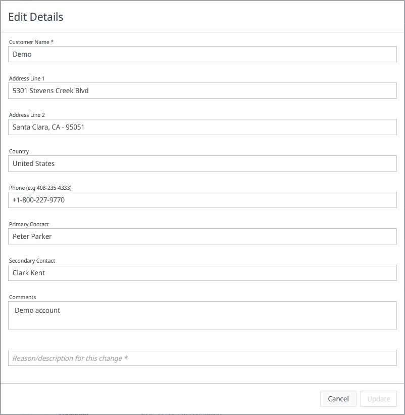 Edit Account Dialog