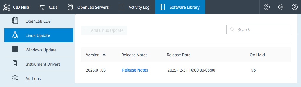 Linux update